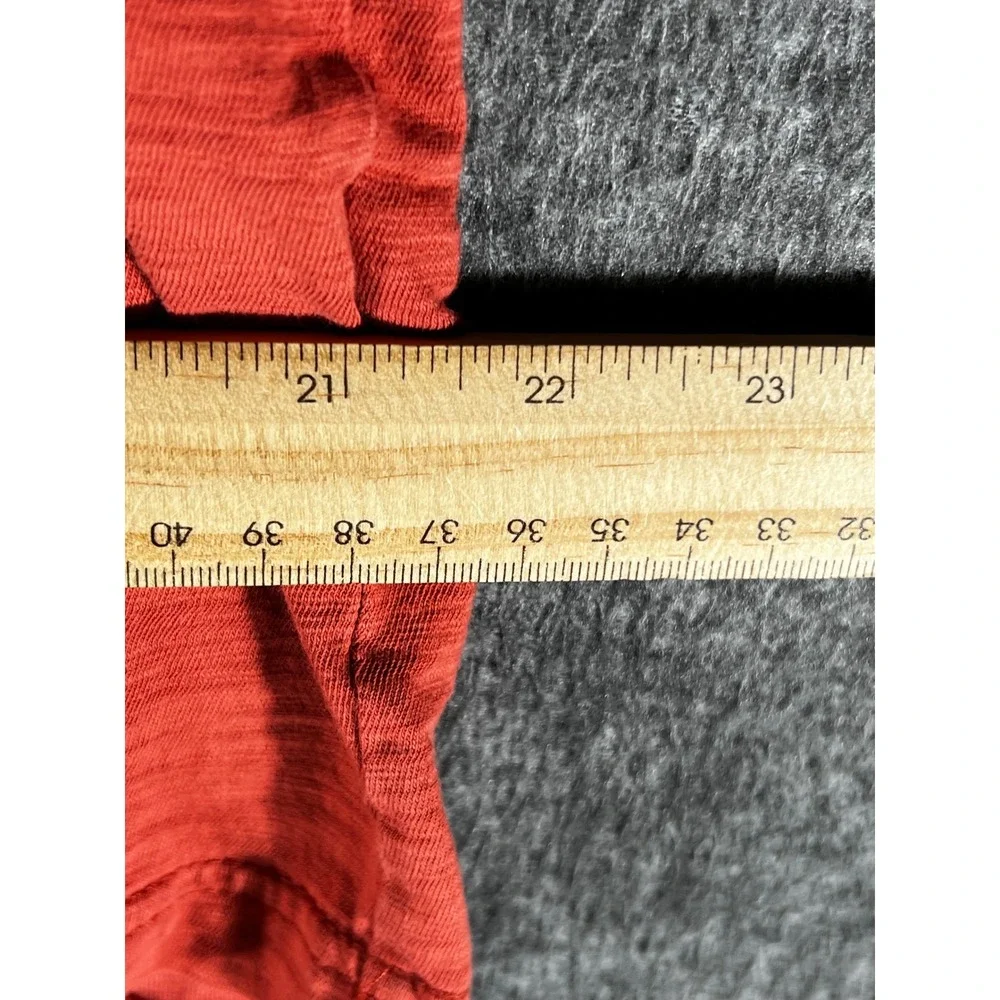 Banana Republic Mens Organic Cotton Vintage Tee Burnt Orange Slub T-Shirt Large